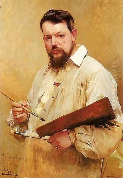 Retrato de Sorolla Oil Painting by Jose Jimenez y Aranda