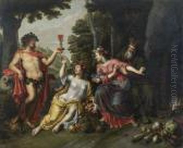 Les Quatre Saisons Oil Painting by Pieter III Casteels