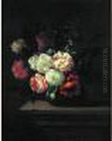 Nature Morte Au Vase De Fleurs Oil Painting by Pieter III Casteels