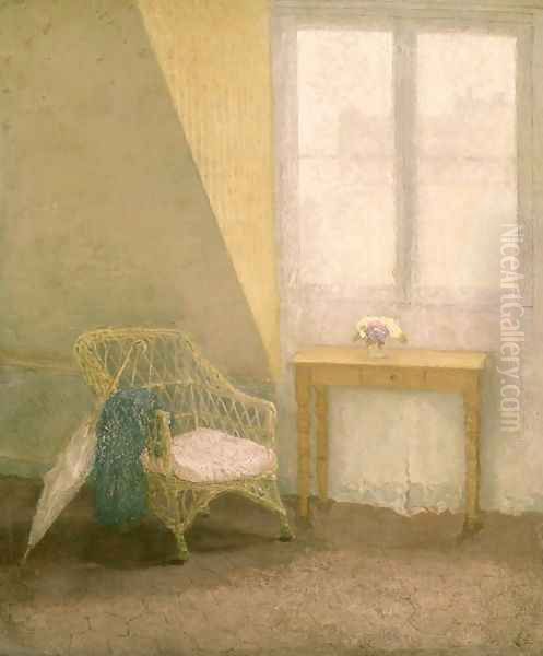 A Corner of the Artists Room Paris Oil Painting by Gwen John