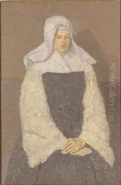 Young Nun Oil Painting by Gwen John