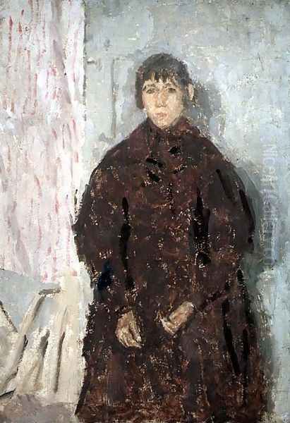 Girl in a Mulberry Dress Oil Painting by Gwen John