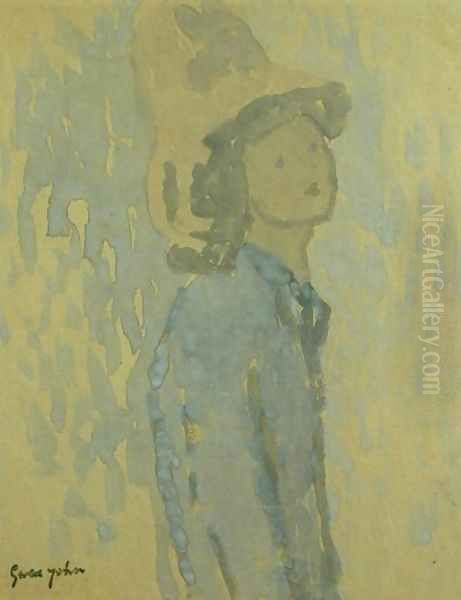 Girl with a Hat Oil Painting by Gwen John