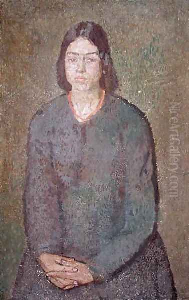 Girl in a Green Dress Oil Painting by Gwen John