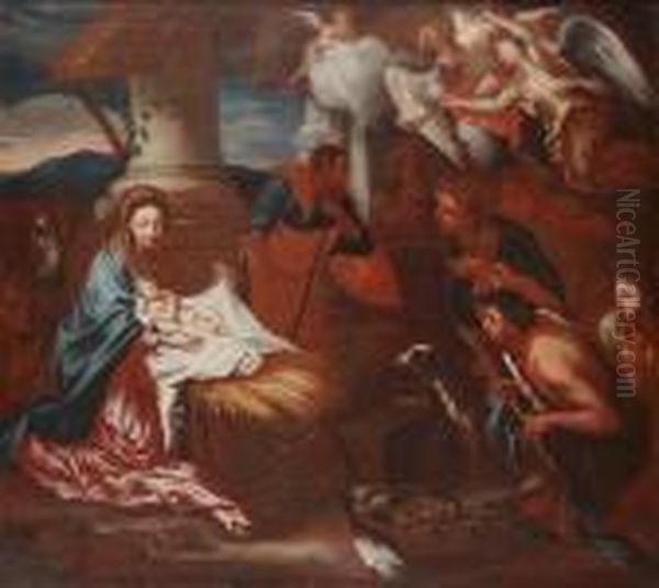 The Adoration Of The Shepherds Oil Painting by Giovanni Benedetto Castiglione