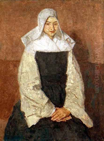 Mother Marie Poussepin 1653-1744 Oil Painting by Gwen John