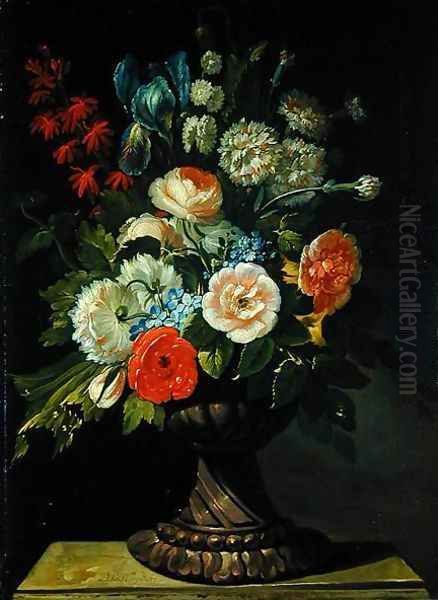 Still Life with Flowers 2 Oil Painting by Jens Juel