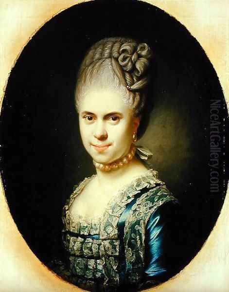 Portrait of Dorothea Maria Lienau Oil Painting by Jens Juel