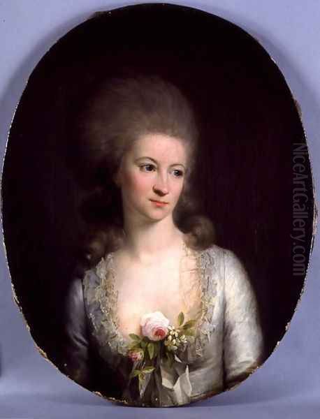 Portrait of Eleonore V Hennings Oil Painting by Jens Juel