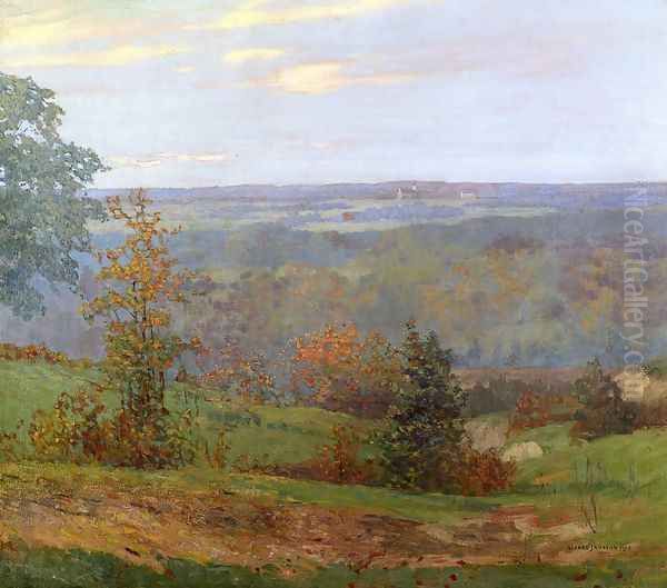 Fall Landscape Oil Painting by Alfred Jansson