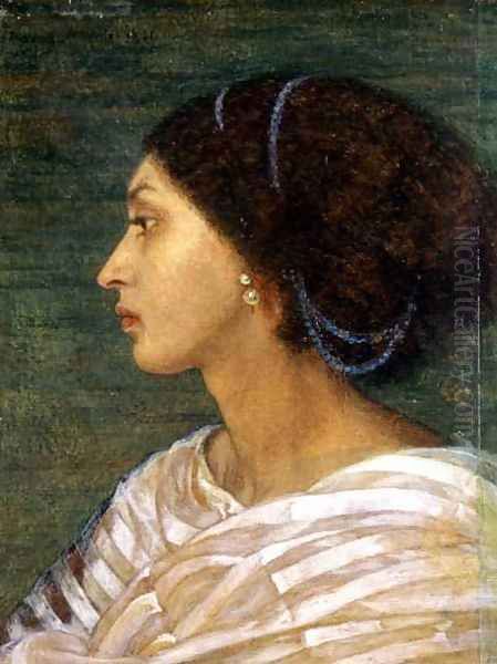 Head of a Mulatto Woman, 1861 Oil Painting by Wells Joanna Boyce