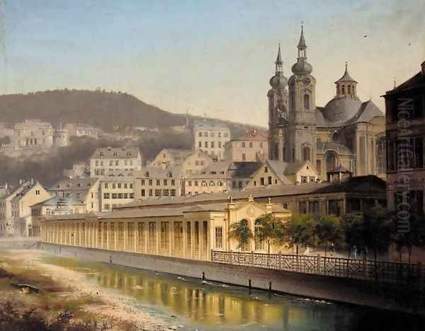 Karlsbad (Karlovy Vary) Oil Painting by Wilhelm Jankowski