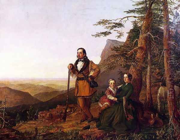 The Promised Land - The Grayson Family Oil Painting by William Smith Jewett