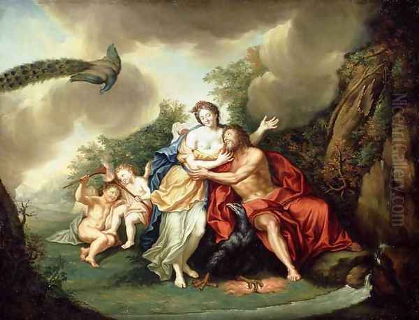 Jupiter and Juno Oil Painting by Frans Christoph Janneck