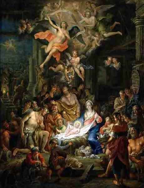 The Adoration of the Shepherds Oil Painting by Frans Christoph Janneck