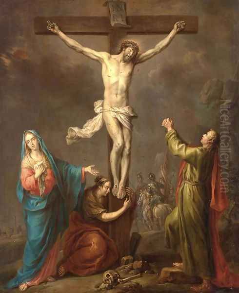 Crucifixion Oil Painting by Frans Christoph Janneck