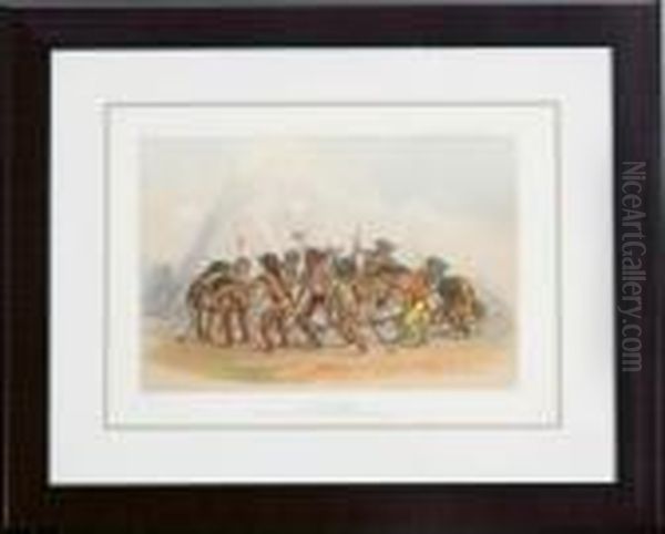 [native American Scenes]: Eight Plates Oil Painting by George Catlin