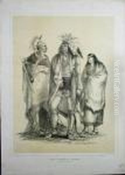 Title: North American Indians Oil Painting by George Catlin