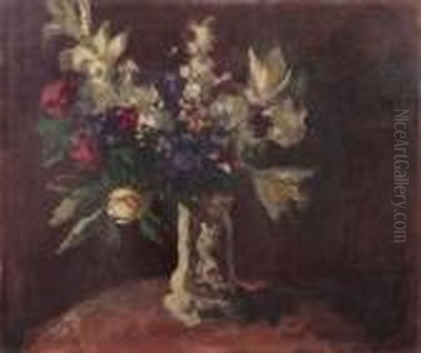 Fiori Oil Painting by Achille Cattaneo