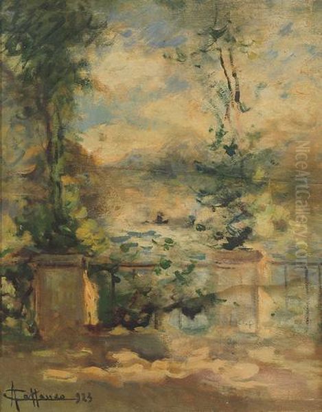 Paesaggio Oil Painting by Achille Cattaneo