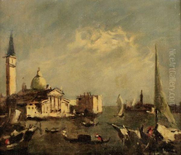 Venezia Oil Painting by Achille Cattaneo