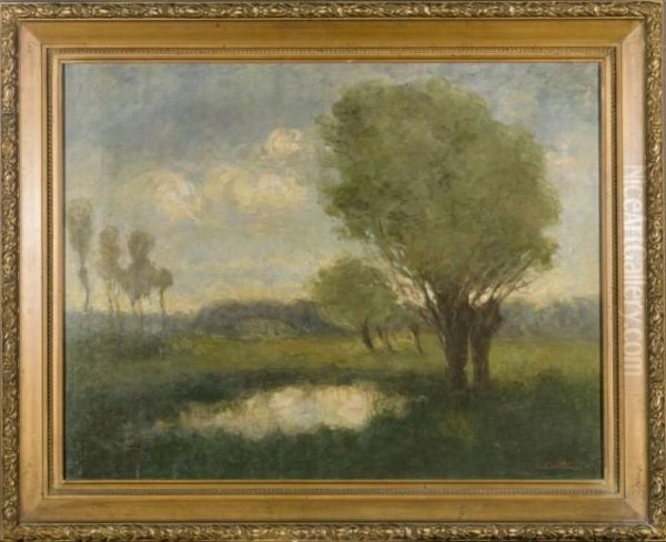 Paesaggio Oil Painting by Achille Cattaneo