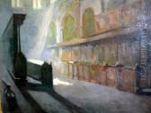 Interno Della Chiesa Di San Maurizio Al Monastero Maggiore, Milano Oil Painting by Achille Cattaneo