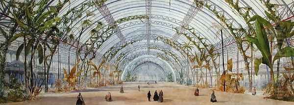 Interior design for a crystal palace in the Parc de Saint Cloud Oil Painting by Owen Jones