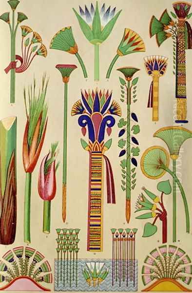 Egyptian ornament from Grammar of Ornament Oil Painting by Owen Jones