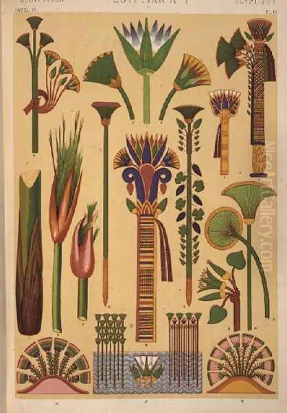 Egyptian Ornament from Ch II 2 Oil Painting by Owen Jones