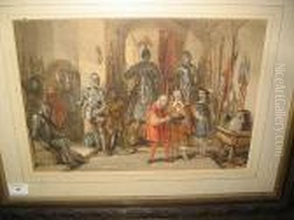 At The Armourers Oil Painting by George Cattermole