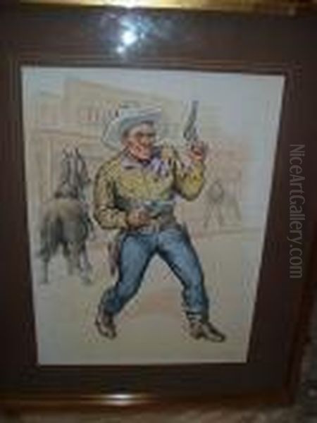 A Cowboy Oil Painting by George Cattermole