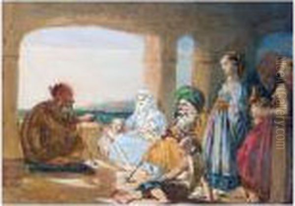 The Storyteller Oil Painting by George Cattermole