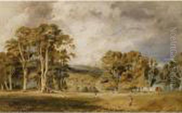 View Of Fonthill Abbey From The South Oil Painting by George Cattermole