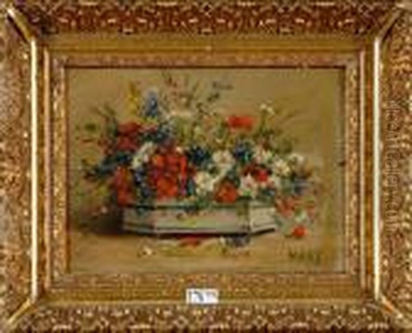 Jardiniere Fleurie Oil Painting by Eugene Henri Cauchois