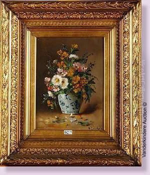 Vase De Fleurs Des Champs Oil Painting by Eugene Henri Cauchois