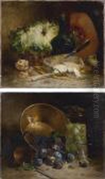 Nature Morte Au Fromage Oil Painting by Eugene Henri Cauchois