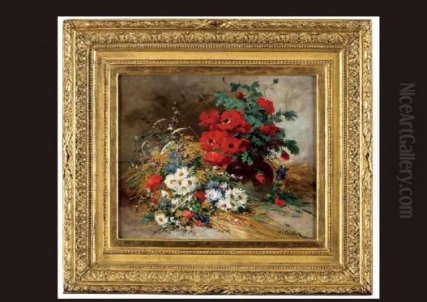 Bouquets De Fleurs Champetres Oil Painting by Eugene Henri Cauchois