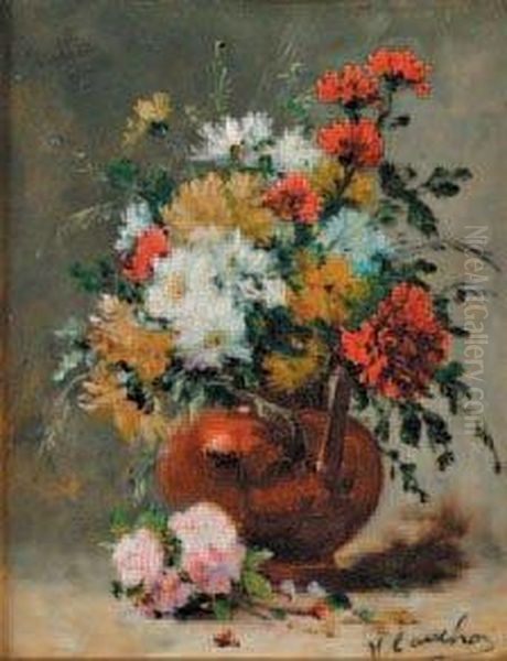 Bouquet Champetre Oil Painting by Eugene Henri Cauchois