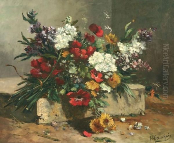 Le Bouquet Champetre Oil Painting by Eugene Henri Cauchois