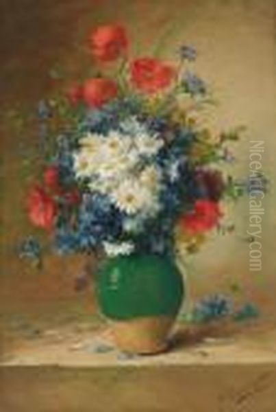 Le Bouquet Champetre Oil Painting by Eugene Henri Cauchois