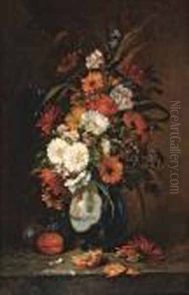 Bloemenstilleven Oil Painting by Eugene Henri Cauchois