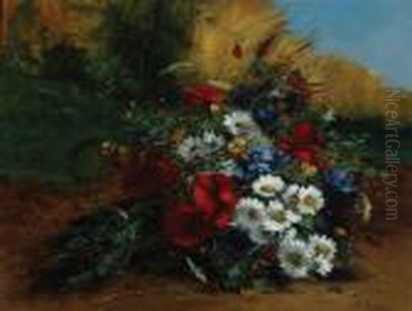 Le Bouquet De Fleurs Oil Painting by Eugene Henri Cauchois