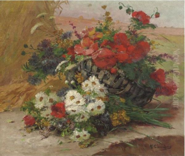 Still Life With Flowers Oil Painting by Eugene Henri Cauchois