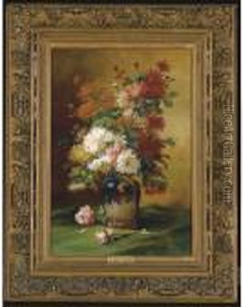 Bouquet De Fleurs Oil Painting by Eugene Henri Cauchois