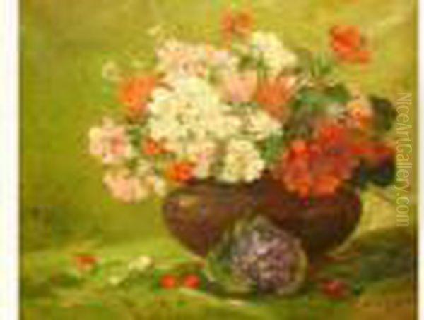 Bouquet Oil Painting by Eugene Henri Cauchois