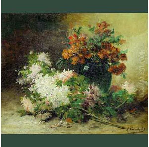 Jete De Fleurs Oil Painting by Eugene Henri Cauchois