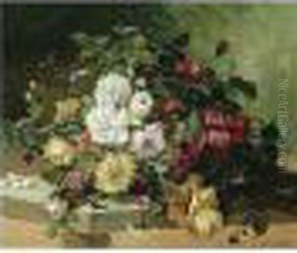 Etee De Roses Oil Painting by Eugene Henri Cauchois