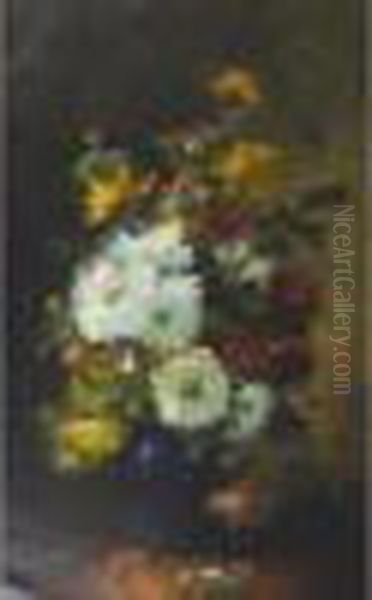 Bouquet De Fleurs Oil Painting by Eugene Henri Cauchois