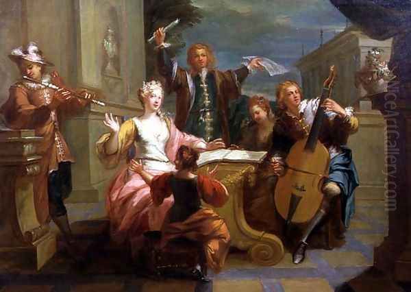 The Concert Oil Painting by Etienne Jeaurat